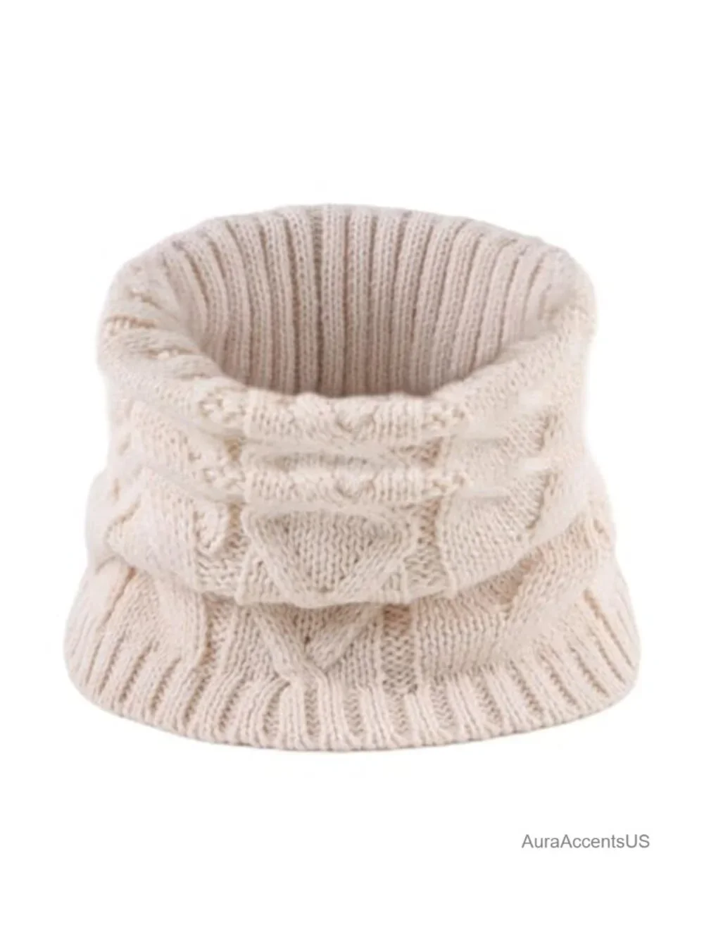 Warm Knitted Scarf Winter Neck Warmer Unisex Infinity Loop Circle Scarf